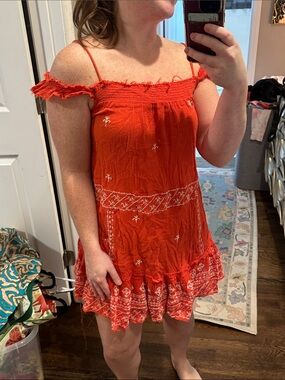 Free People Intimately Red & White Dress